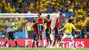 Gol David Luiz Brazilia-Columbia
